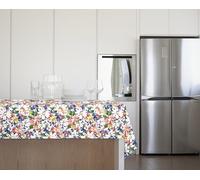 GEMITEX Tovaglia Tradition, Felpata, Cerata, Impermeabile e Antimacchia, Decoro 4133 Fiori Sanremo, Ideale x Tavoli Rettangolari da 10/12 persone, 140 x 240 cm MADE IN ITALY, Rifinita con tagliacuci