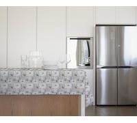 Gemitex Tovaglia Tradition, Felpata Cerata, Impermeabile e Antimacchia, Decoro 4136 Puglia Olive, Ideale x Tavoli Quadrati e Rotondi da 4 persone, 140 x 140 cm MADE IN ITALY, Rifinita con Tagliacuci