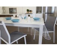 GEMITEX Tovaglia Trasparente Glitterata effetto ARGENTO, Cerata, Made in Italy, 140X140