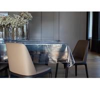 Gemitex Tovaglia Trasparente, Impermeabile, Antimacchia, Morbida e Protettiva, Ideale x Tavoli Rettangolare da 10 persone, 130 x 240 cm MADE IN ITALY, Rifinita con Tagliacuci