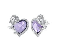 GemKing BSE696 rose stud earrings S925 Sterling Silver Earring