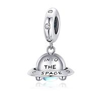 GemKing SCC1696 Little spaceship S925 Sterling Silver Charm