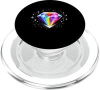 Gemma di diamante colorato - Design scintillante di cristallo arcobaleno PopSockets PopGrip per MagSafe