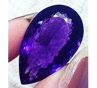 Gemma Sciolta Naturale Viola Ametista 50 A 55 Ct Forma A Pera Con Certificato