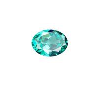 Gemma sfusa sfaccettata ovale in tormalina Paraiba per gioielli su misura e pezzi da collezione, Moissanite