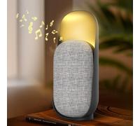 Gemmac 3 in 1 Lampada da Comodino + Cassa Bluetooth + Macchina Rumore Bianco, Luci notturne Altoparlante Bluetooth Lampada LED Dimmerabile, USB Ricaricabile Lampada Comodino per Cameretta, Soggiorno