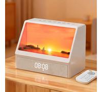 Gemmac Sveglia Simulazione D'alba con Luce suono naturale 12 Rumori Bianchi e Cassa Bluetooth Sveglia da Comodino Funzione Display l'alba per Camera da Letto, Risveglio Dolce e Luminoso per Adulti