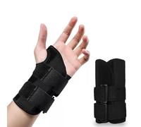 GEMMAHW Tutore Polso Sinistro, Polsiera Ortopedica Traspirante con 3 Metallo Stecche, Tutore Polso per Tunnel Carpale, Supporto Polso Uso Sport e Quotidiano per Donna Uomo