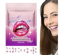 Gemme dei denti - Kit gioielli per denti alla con cristalli scintillanti | Starter kit gemme dentali temporanee facili da usare per decorazione dentale fai-da-te e look personalizzato