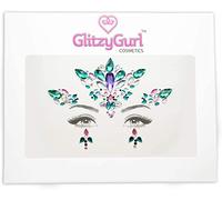 Gemme per il viso Adesivi per tatuaggi temporanei iridescenti Cristallo acrilico Glitter olografici Gioielli impermeabili Strass per feste, festival rave, travestimenti (Sirena affascinante)