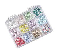 Gemme per Unghie 12 Scatole di Ornamenti Decorativi Colorati in Resina