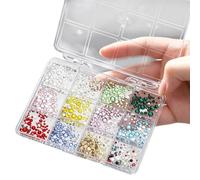 Gemme per Unghie 12 Scatole di Ornamenti Decorativi Colorati in Resina