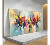 GEMMII Quadri Su Tela Grandi Dimensioni- Arte astratta moderna Immagini decorative colorate Stampe su tela Wall Art Picture For Living Room Paintings 80x160cm Senza cornice