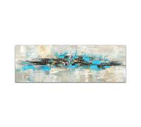 GEMMII Quadro Su Tela XXL- Azzurro Astratto Opere D'arte Stampe Su Tela Ampio Soggiorno Colorato Wall Art Poster Immagini Home Decor 50x150 cm Senza cornice
