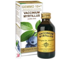 GEMMO 10+ GEMMODERIVATO CONCENTRATO VACCINIUM MYRTILLUS MIRTILLO NERO SENZA ALCOOL 100 ML