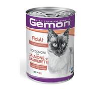 Gemon Bocconcini Salmone E Gamberetti Cibo Umido Gatti Adulti Barattolo 400 g