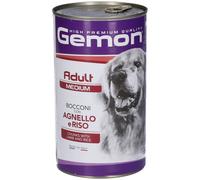 Gemon Adult Medium Bocconi Agnello Riso 1, 1250 g Mangime