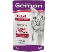 Gemon Cat Adult Busta Multipack 24x100G MANZO E ORTAGGI