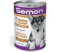 GEMON DOG PUPPY & JUNIOR BOCCONI CON POLLO & TACCHINO 415 GR.