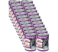 GEMON Kit Risparmio 24x415G Dog Medium Adult Lattina MANZO E FEGATO