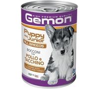 Gemon Puppy & Junior Pollo 415g - Box da 10 Scatolette per Cuccioli