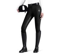 GemRebel Pantaloni da equitazione da donna, a vita alta, con impugnatura in silicone