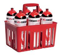 GEMS, Cestello Portabottiglie, Portaborracce, 6 posti 30x21x28, in plastica Rosso