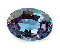GEMS RIVER Alessandrite naturale da 2,00 carati, originale, certificata che cambia colore, gemma sfusa, pietra preziosa, alessandrite, Pietra preziosa, Alexandrite