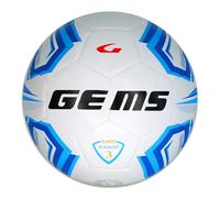 GEMS UN07-0302 Olimpico Academy Pallone da Calcio, Calcetto, Calciotto, Futsal, Bianco/Azzurro Taglia 3