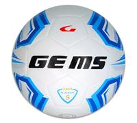GEMS UN07-0302 Olimpico Academy Pallone da Calcio, Calcetto, Calciotto, Futsal, Bianco/Azzurro Taglia 5
