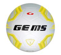 GEMS UN07-0307 Olimpico Academy Pallone da Calcio, Calcetto, Calciotto, Futsal, Bianco/Giallo Taglia 3