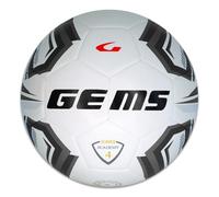 GEMS UN07-0310 Olimpico Academy Pallone da Calcio, Calcetto, Calciotto, Futsal, Bianco/Nero Taglia 4