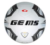 GEMS UN07-0310 Olimpico Academy Pallone da Calcio, Calcetto, Calciotto, Futsal, Bianco/Nero Taglia 5
