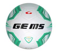 GEMS UN07-0313 Olimpico Academy Pallone da Calcio, Calcetto, Calciotto, Futsal, Bianco/Verde Taglia 3