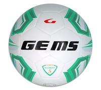 GEMS UN07-0313 Olimpico Academy Pallone da Calcio, Calcetto, Calciotto, Futsal, Bianco/Verde Taglia 5