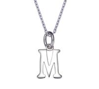 Gemshadow donne ragazze 925 sterling Silver lettera collana e 925, colore: Letter M, cod. AQEP001759