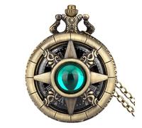 Gemstone Pocket Watch, Pocket Watch With Chain, Vintage Pocket Watch, Roman Numerals Pocket Watch, Steampunk Pocket Watch, Perfect for Vintage Lovers and Steampunk Enthusiasts as a Holiday Present