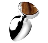 Gemstones Tiger Eye Heart Large Anal Plug