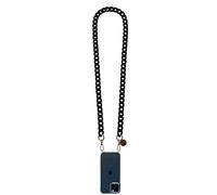 GEMSTRAP Gioiello per catena del telefono cellulare - Collana per smartphone - 120cm - Resina ultra resistente con moschettoni dorati e attacco per telefono universale - Colore Nero Opaco - Small