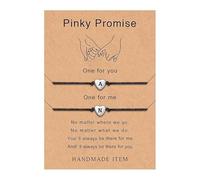 Gemszoo Bracciali di coppia personalizzati Braccialetti di corrispondenza con lettera iniziale personalizzata per coppie Promessa Relazione Braccialetti di collegamento Regalo per compleanno San