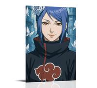 GEMTOFNMA Naruto Konan's Paper - Poster decorativo da appendere alla parete, motivo: farfalla e ombra blu, 50 x 75 cm