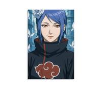 GEMTOFNMA Naruto Konan's Paper - Poster decorativo da appendere alla parete, motivo: farfalla e ombra blu, 50 x 75 cm