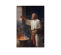 GEMTOFNMA Poster decorativo da appendere alla parete con il pulitore del tempio, casa degli dei che purifica Cristo, stile contemporaneo, 60 x 90 cm