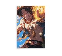 GEMTOFNMA Poster decorativo da appendere alla parete, stile contemporaneo, One Piece Ace's Flame Power, 30 x 45 cm