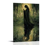 GEMTOFNMA Poster decorativo da appendere con Mary Passes Beneath Willows, Her Reflected form Tangled with Angels in The Flulowing Stream. Poster artistico decorativo da appendere in stile