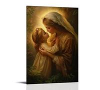 GEMTOFNMA Poster decorativo da appendere in stile contemporaneo, motivo: Mary spazzola la polvere dal viso di un bambino perduto e canta loro una ninna nanna che solo gli angeli ricordano. Poster