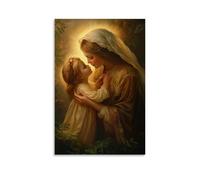 GEMTOFNMA Poster decorativo da appendere in stile contemporaneo, motivo: Mary spazzola la polvere dal viso di un bambino perduto e canta loro una ninna nanna che solo gli angeli ricordano. Poster