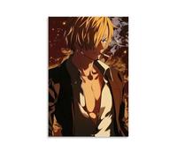 GEMTOFNMA Poster decorativo da appendere in stile contemporaneo, soggetto: fumo, carisma velato, One Piece Sanji, 30 x 45 cm