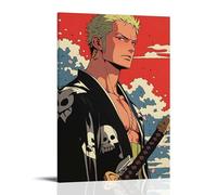 GEMTOFNMA Poster decorativo da appendere in stile samurai giapponese di Zoro One Piece, 60 x 90 cm