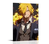 GEMTOFNMA Poster decorativo da parete in stile contemporaneo con fiamma di Sanji One Piece, 40 x 60 cm